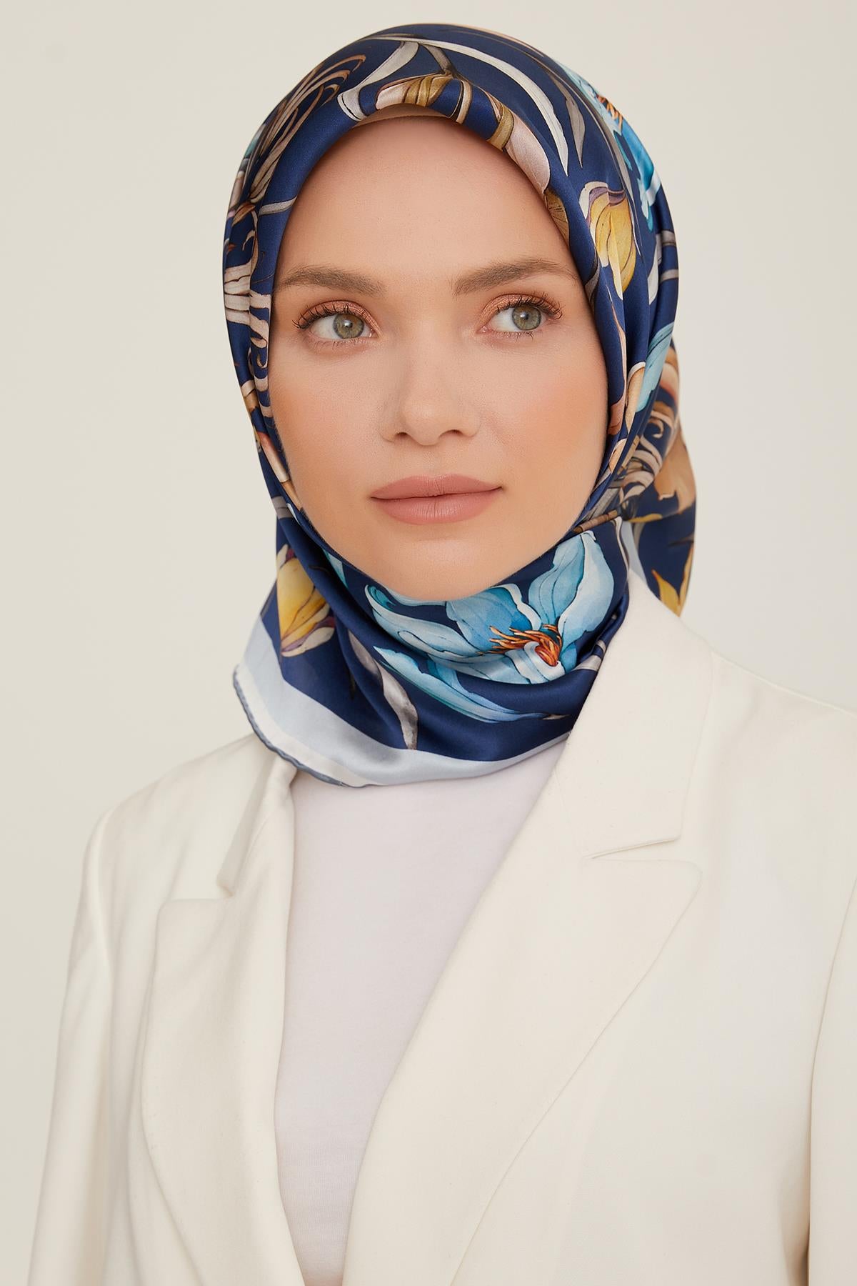 Armine Sport Twill Eşarp - 8825-39 Lacivert