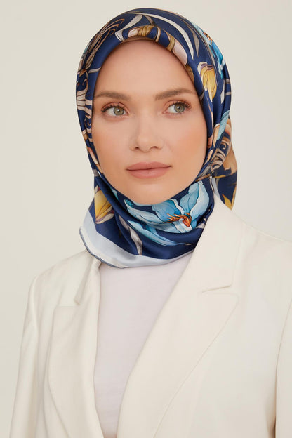 Armine Sport Twill Eşarp - 8825-39 Lacivert