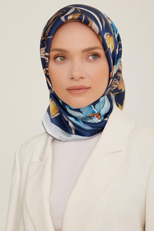 Armine Sport Twill Eşarp - 8825-39 Lacivert