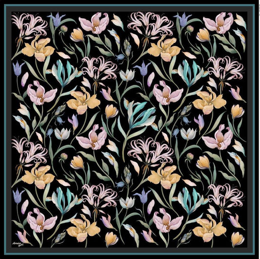 Armine Sport Twill Eşarp - 8825-52 Siyah Mavi