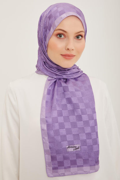 Armine Trend Janjan Şal - Dama - Leylak 85