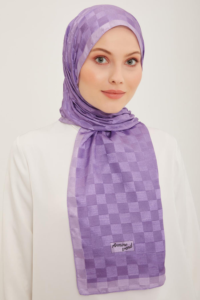 Armine Trend Janjan Şal - Dama - Leylak 85