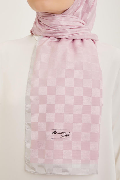 Armine Trend Janjan Şal - Dama - Soft Pembe 90