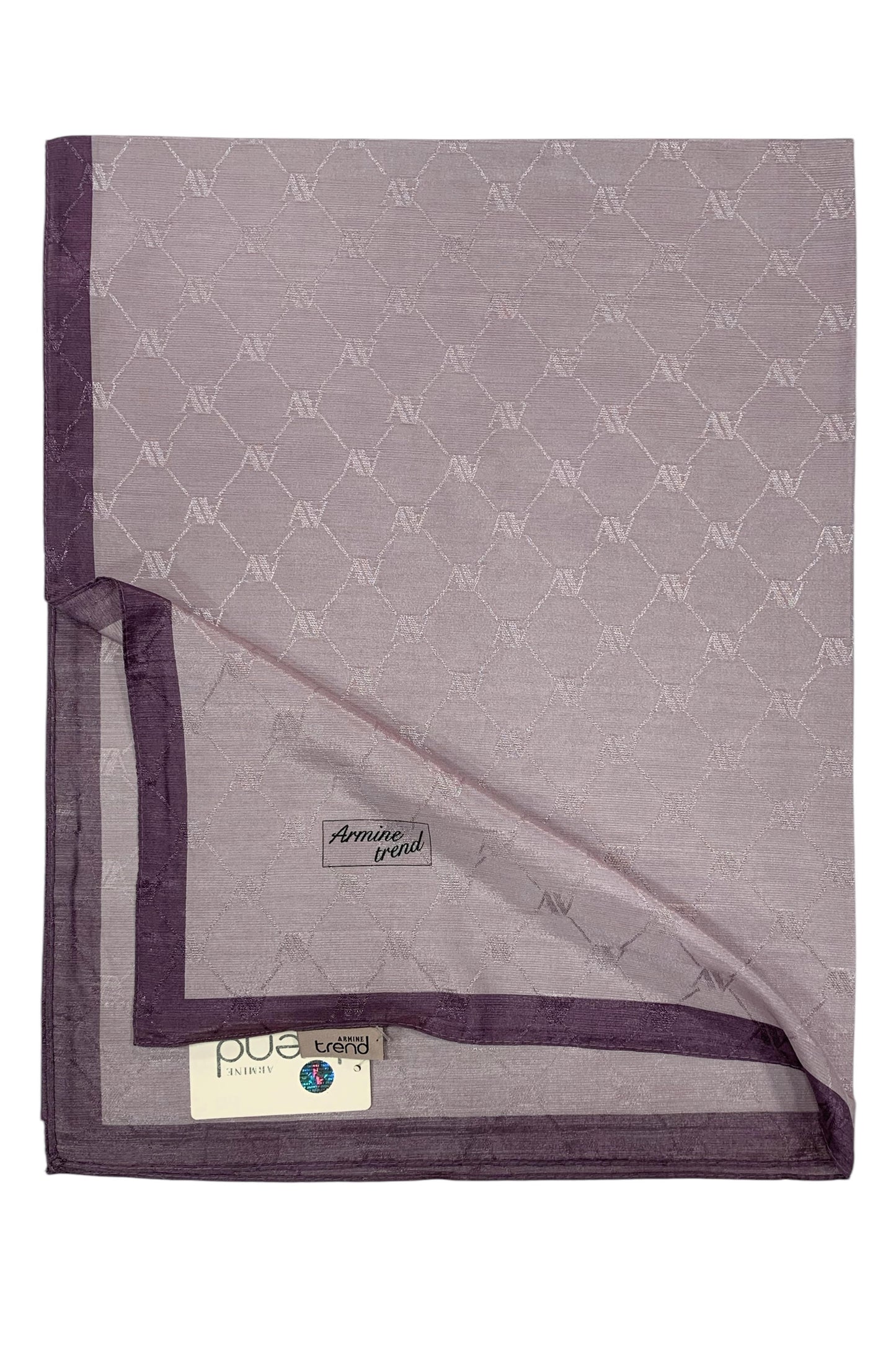 Armine Trend Monogram Şal - 2 - Gül Kurusu 128