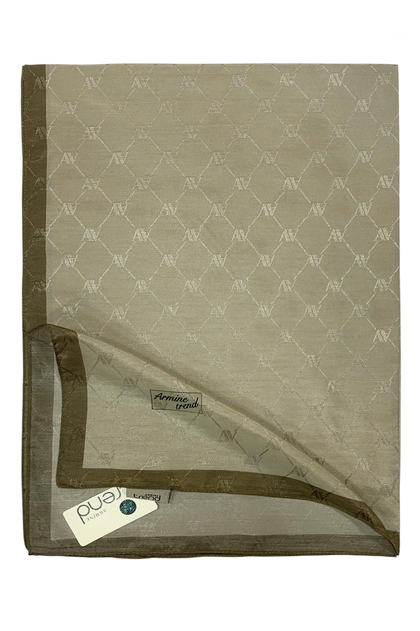 Armine Trend Monogram Şal - 2 - Soft Yeşil 122