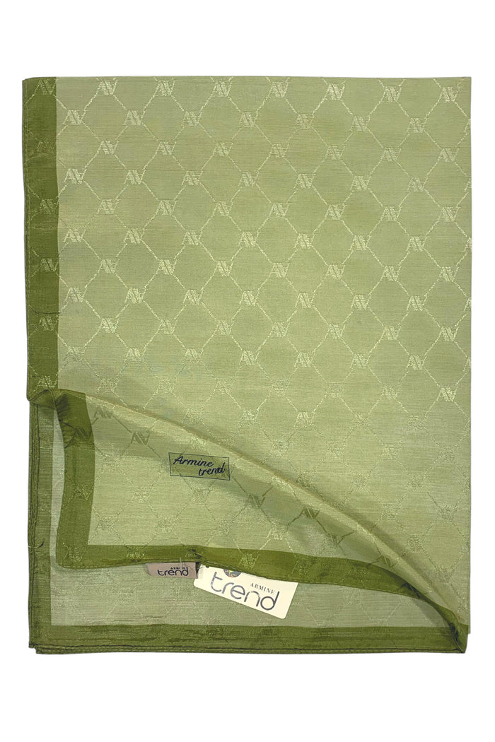 Armine Trend Monogram Şal - 2 - Yağ Yeşili 110