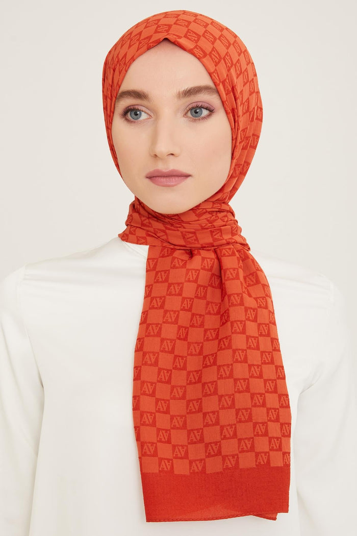 Armine Trend Ultra Light Şal - 18 - Kiremit 24038