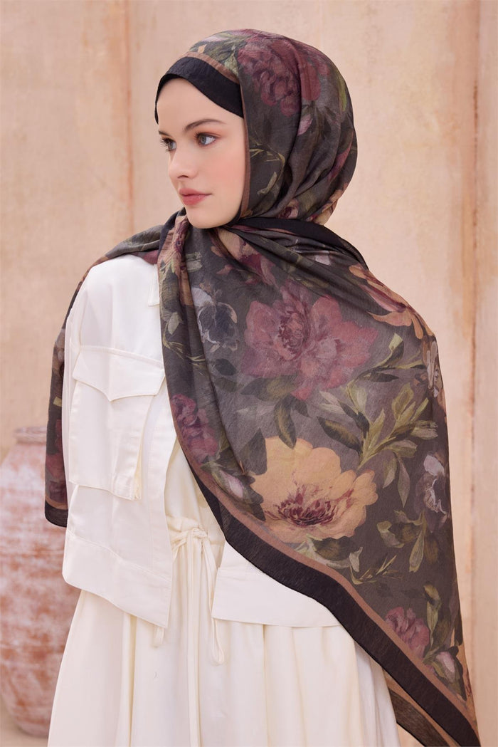 Belli Fresh Sanda Şal - 1362-55 Siyah Vizon