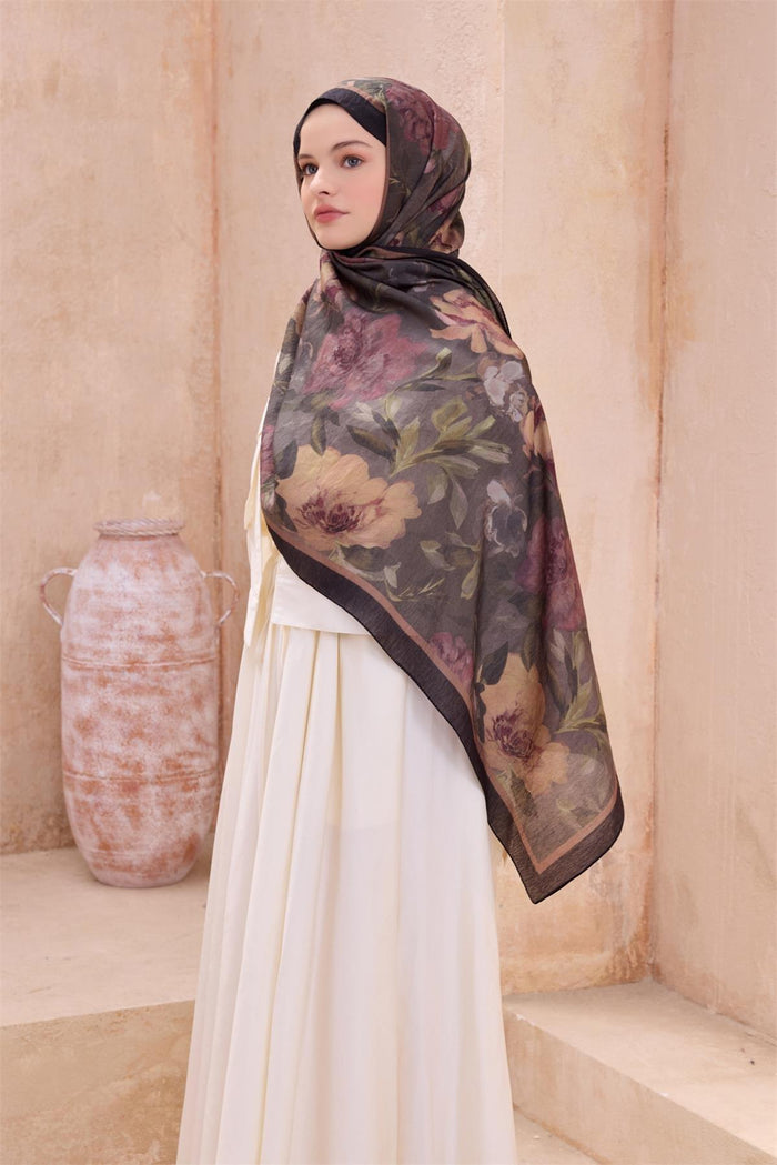Belli Fresh Sanda Şal - 1362-55 Siyah Vizon