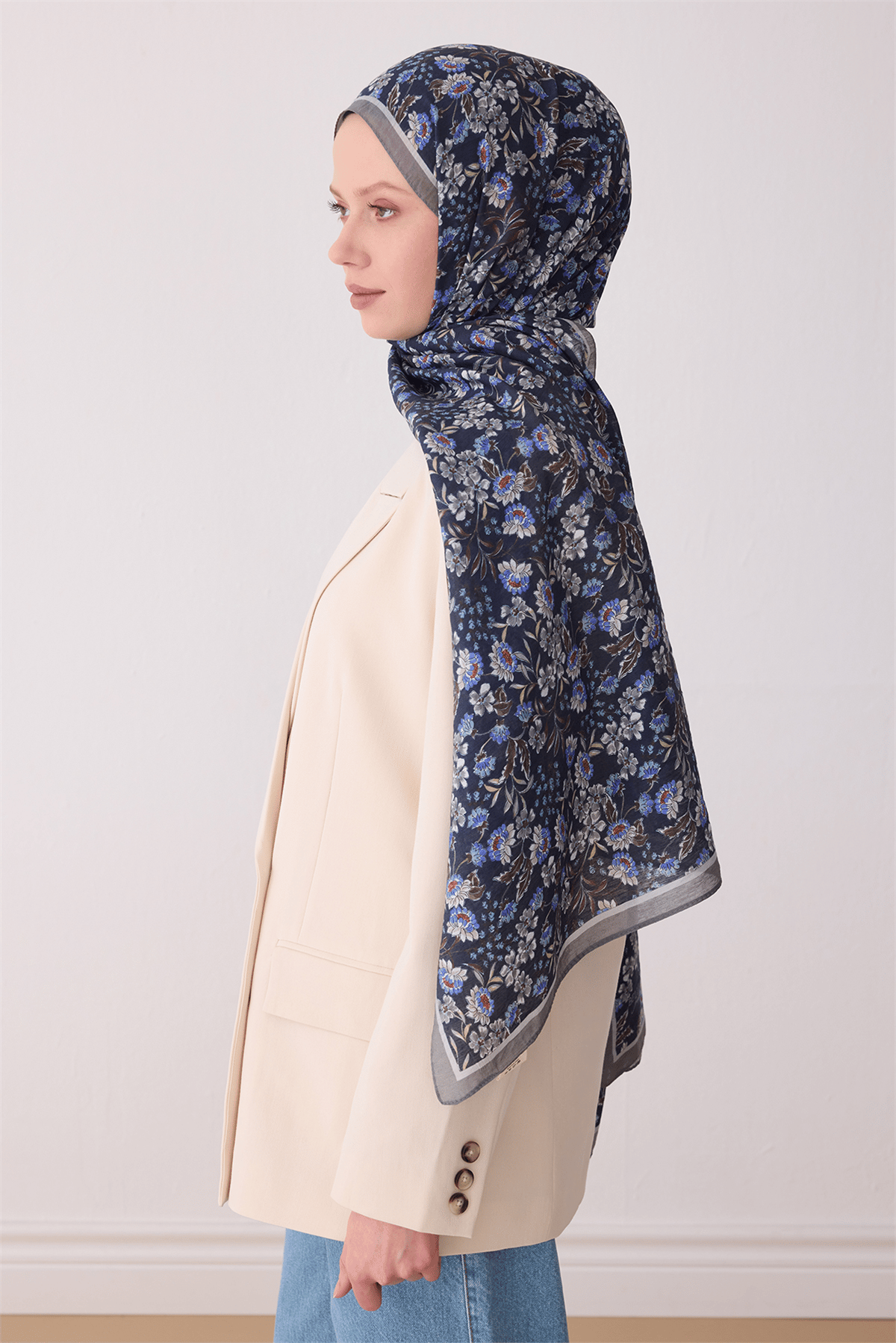 Belli Fresh Sanda Şal - 3114-25 Lacivert