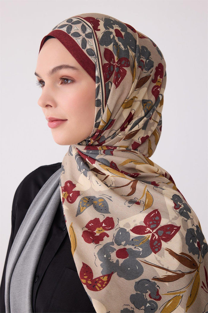 Belli Fresh Viona Şal - 3203-03 Bordo Taş