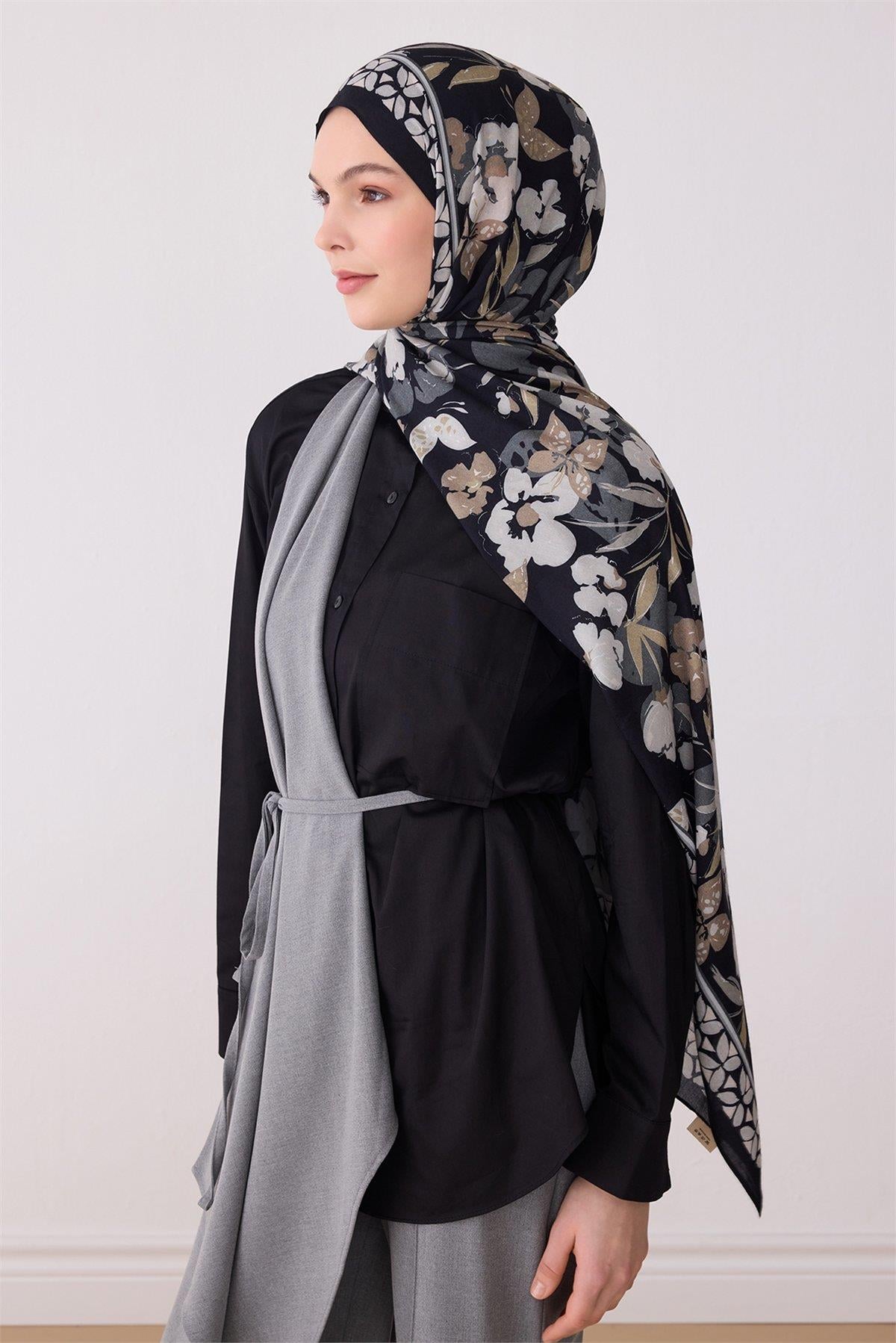 Belli Fresh Viona Şal - 3203-11 Siyah Taş