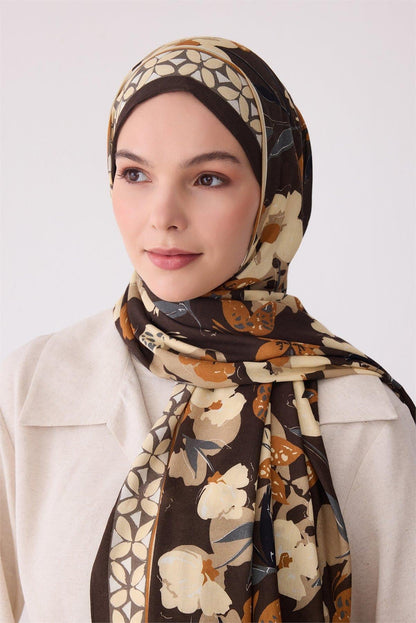 Belli Fresh Viona Şal - 3203-24 Kahve Bej