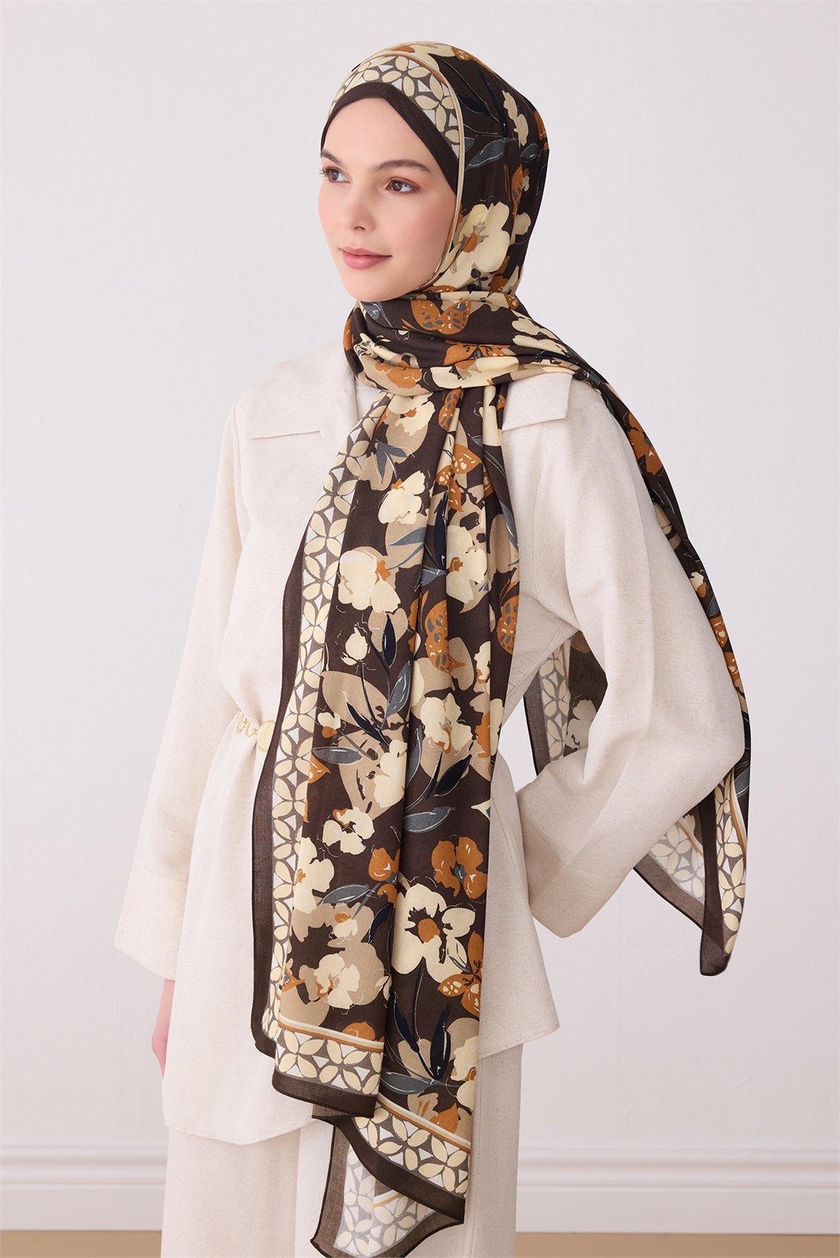 Belli Fresh Viona Şal - 3203-24 Kahve Bej