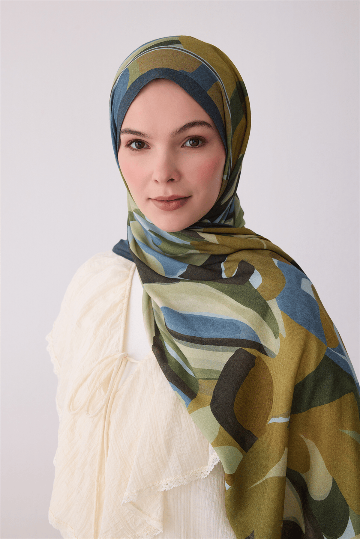 Belli Fresh Viona Şal - 3273-08 Mavi Yeşil
