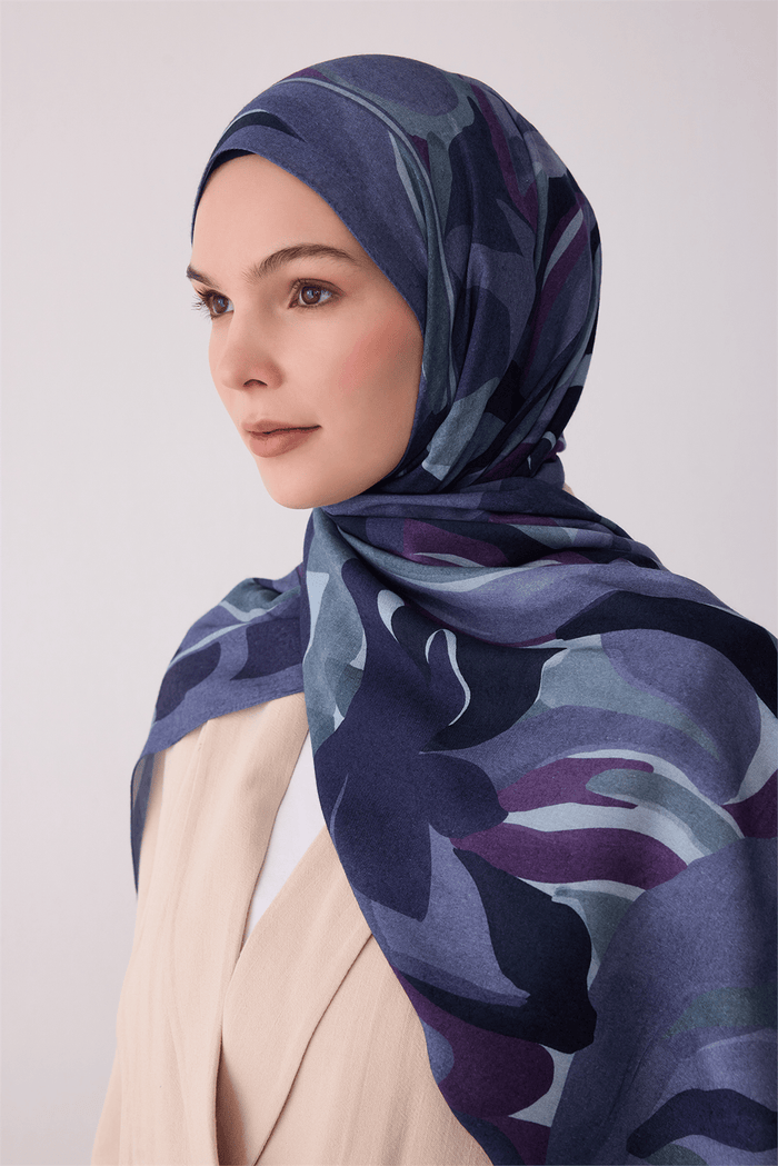 Belli Fresh Viona Şal - 3273-11 Lacivert Mor