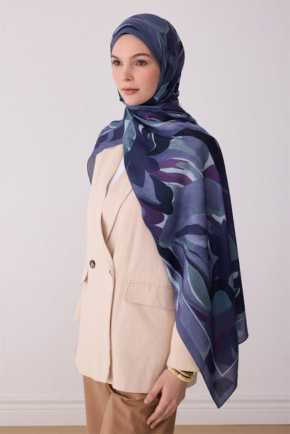 Belli Fresh Viona Şal - 3273-11 Lacivert Mor
