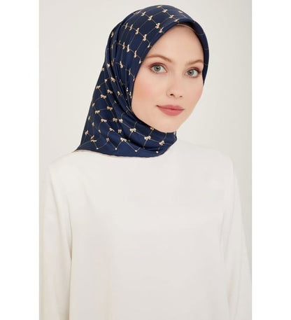 Belli İpek Eşarp - 4006-03 Lacivert Twill