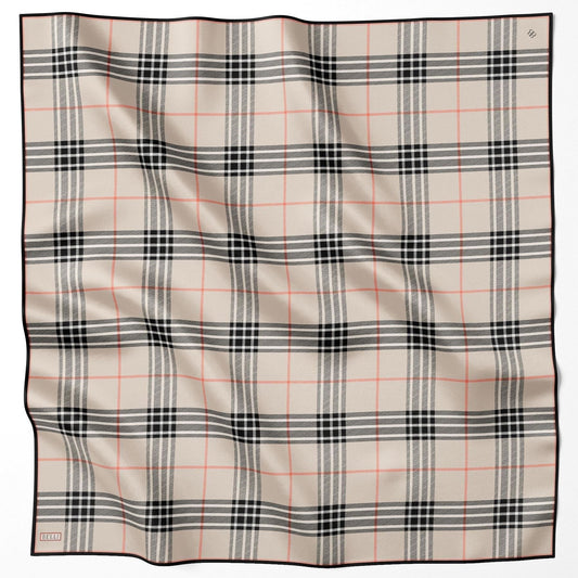 Belli İpek Eşarp - 4122-02 Krem Twill