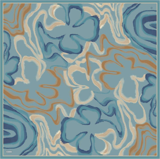 Belli İpek Eşarp - 4301-81 Turkuaz Twill