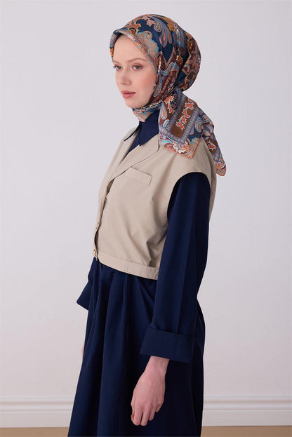 Belli İpek Eşarp - 4304-31 Pudra Twill