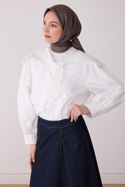 Belli İpek Eşarp - 4305-02 Koyu Vizon Twill