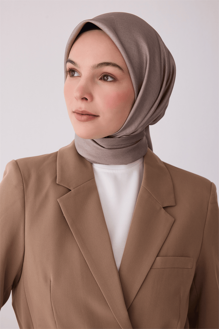 Belli İpek Eşarp - 4305-07 Vizon Twill