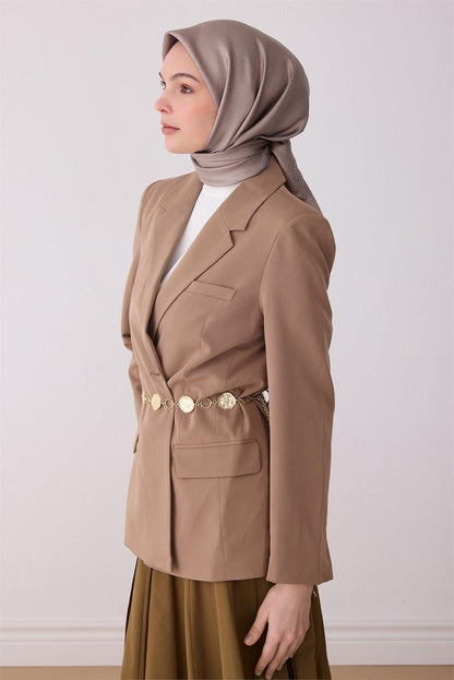 Belli İpek Eşarp - 4305-07 Vizon Twill