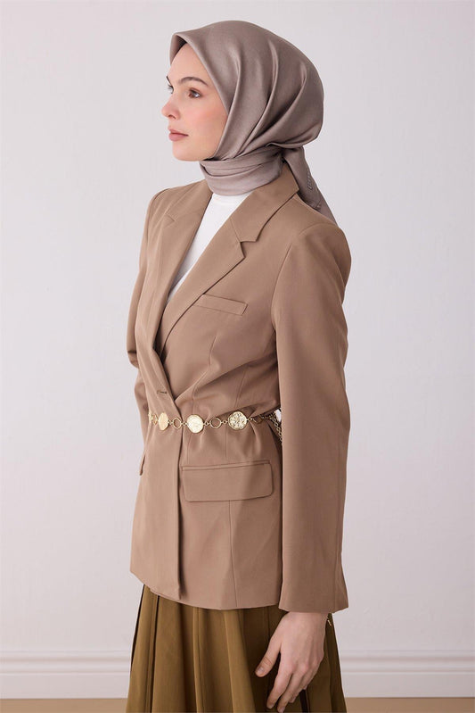 Belli İpek Eşarp - 4305-07 Vizon Twill