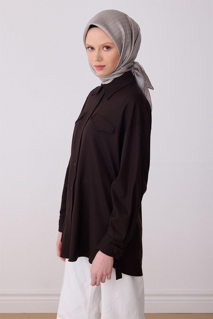 Belli İpek Eşarp - 4317-05 Taş Twill