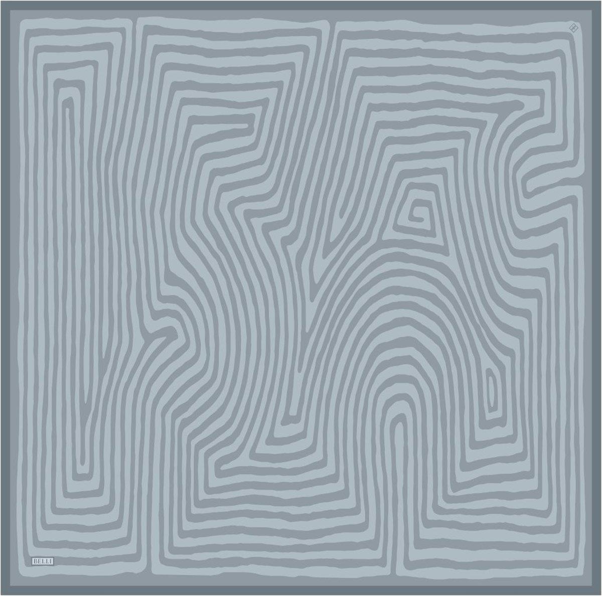 Belli İpek Eşarp - 4325-02 Gri Mavi Twill