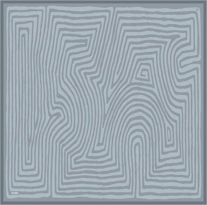 Belli İpek Eşarp - 4325-02 Gri Mavi Twill