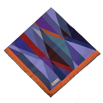 Belli İpek Eşarp - 4004-53 Turuncu Mor Twill