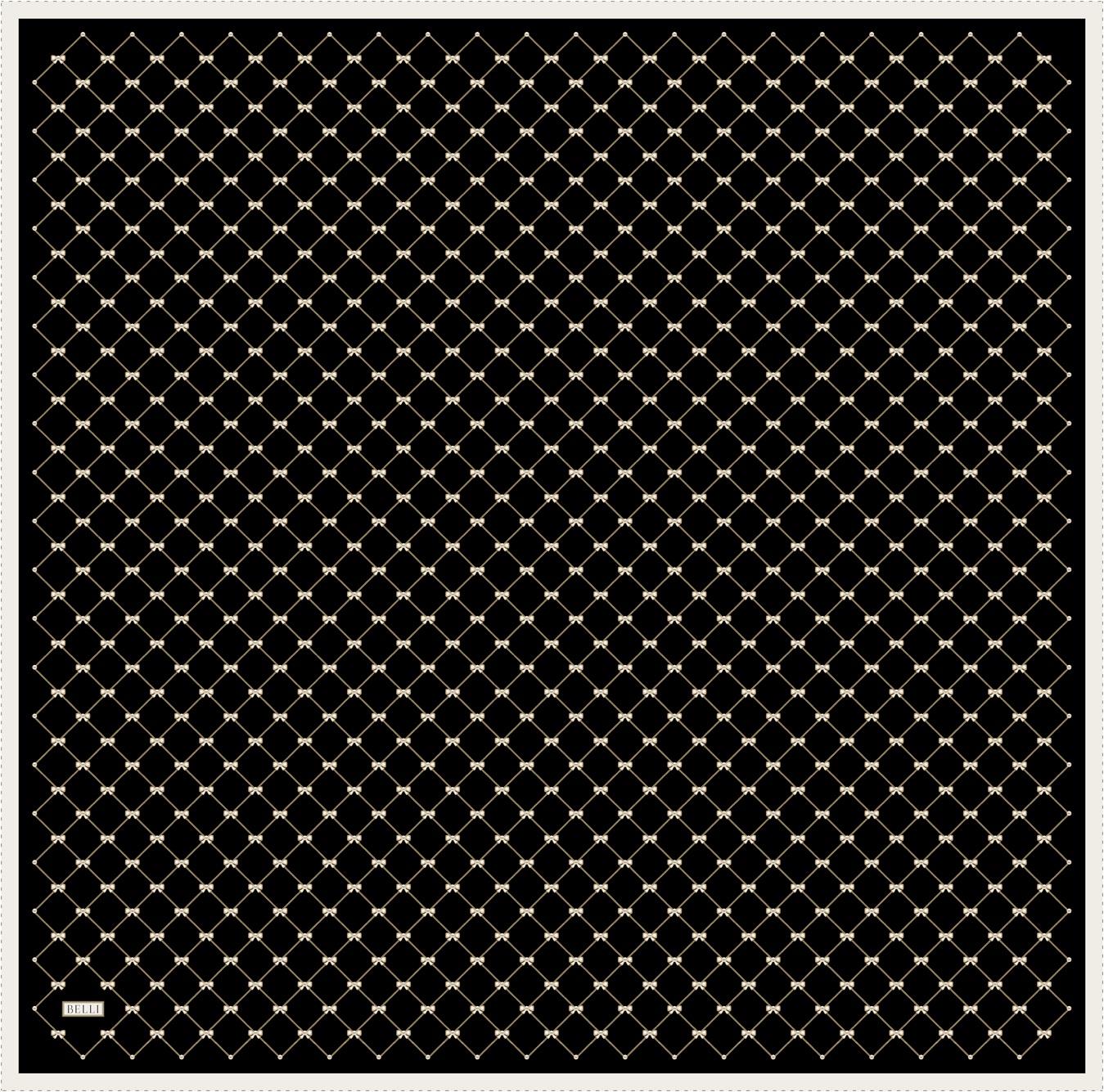 Belli İpek Eşarp - 4006-05 Siyah Twill