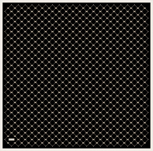 Belli İpek Eşarp - 4006-05 Siyah Twill