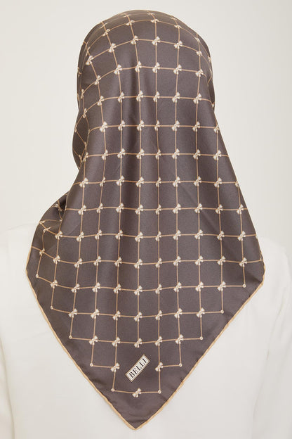 Belli İpek Eşarp - 4006-07 Füme Twill