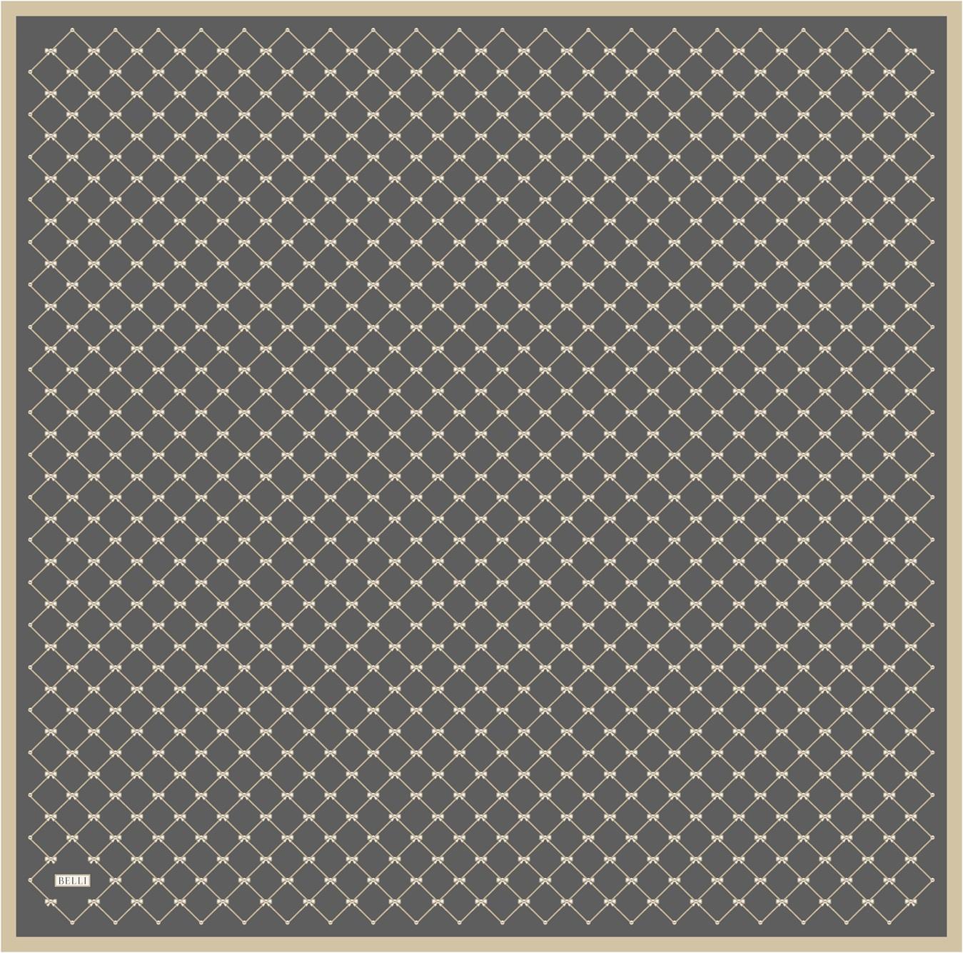 Belli İpek Eşarp - 4006-07 Füme Twill