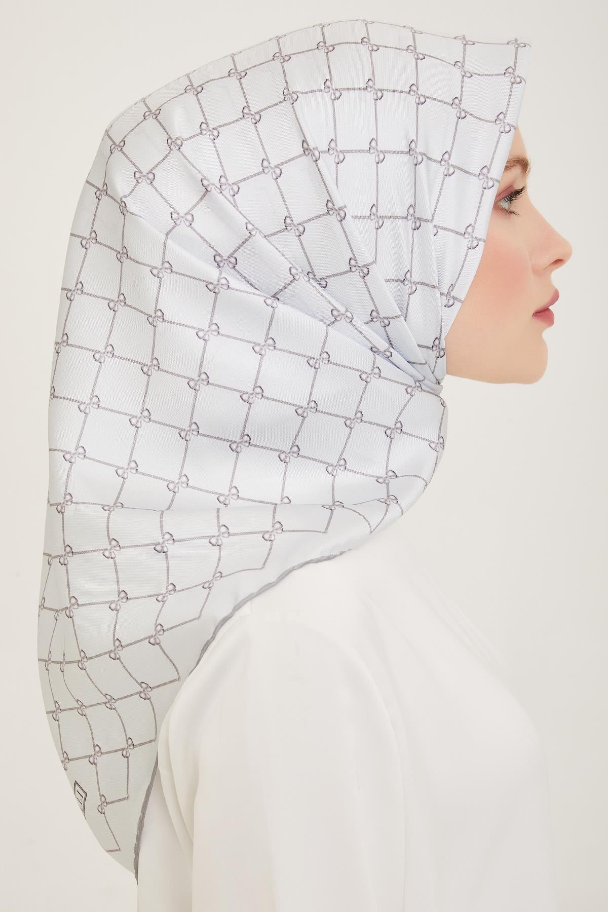 Belli İpek Eşarp - 4006-08 Açık Mavi Twill