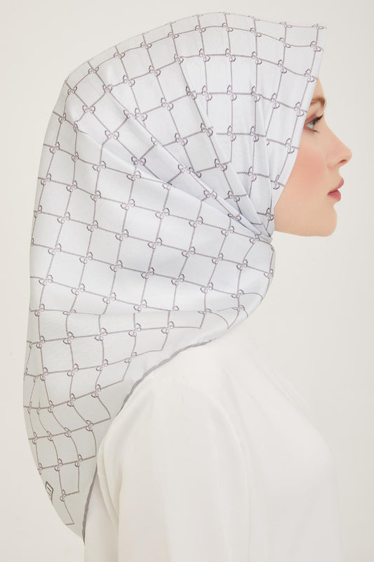 Belli İpek Eşarp - 4006-08 Açık Mavi Twill