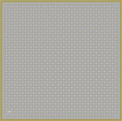 Belli İpek Eşarp - 4006-50 Gri Sarı Twill
