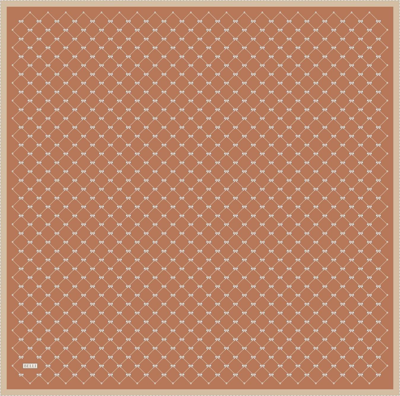 Belli İpek Eşarp - 4006-54 Turuncu Twill