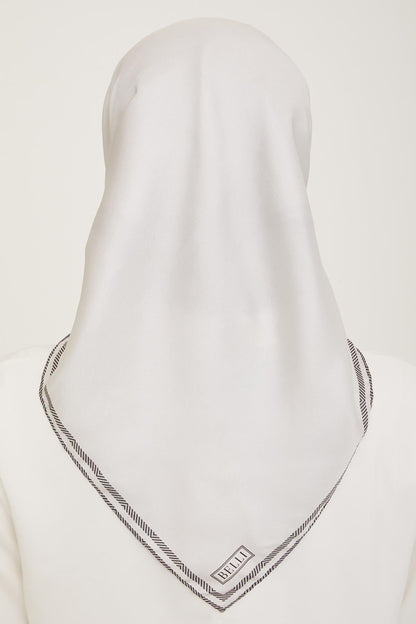 Belli İpek Eşarp - 4009-10 Gümüş Twill