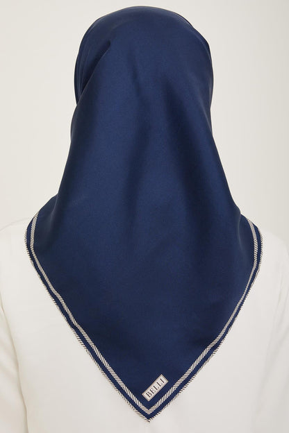 Belli İpek Eşarp - 4009-12 Lacivert Twill