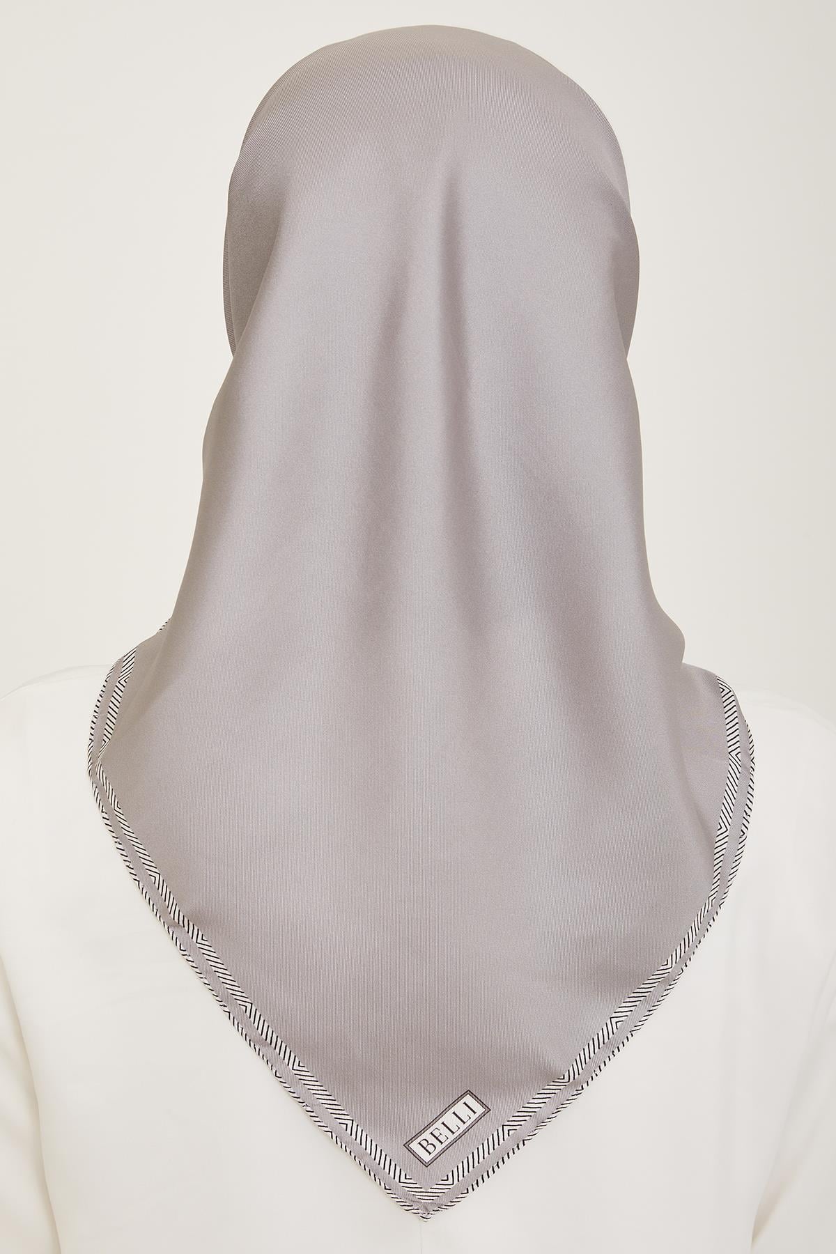 Belli İpek Eşarp - 4009-50 Gri Twill