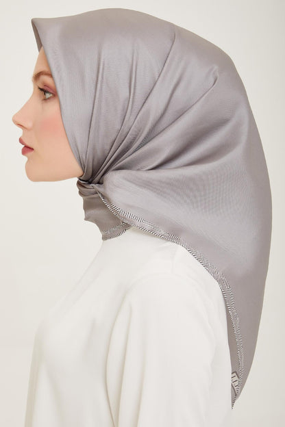 Belli İpek Eşarp - 4009-50 Gri Twill