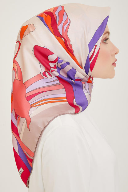 Belli İpek Eşarp - 4017-06 Fuşya Twill
