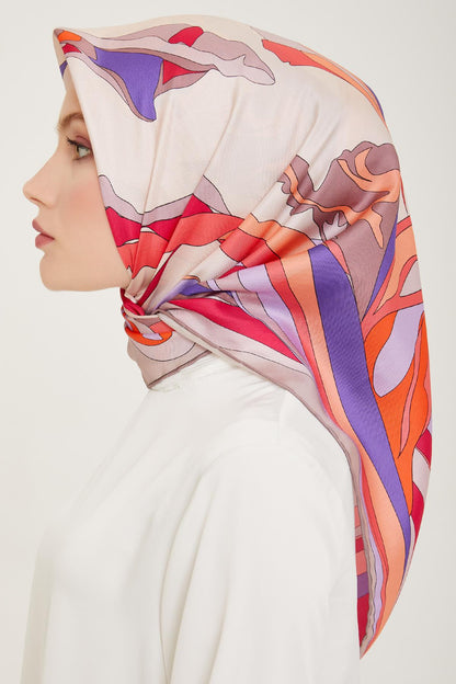 Belli İpek Eşarp - 4017-06 Fuşya Twill