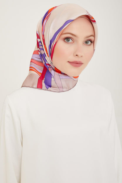 Belli İpek Eşarp - 4017-06 Fuşya Twill