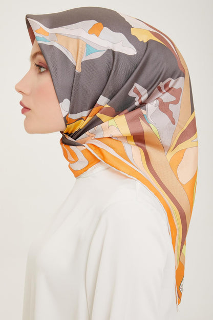 Belli İpek Eşarp - 4017-81 Somon Twill