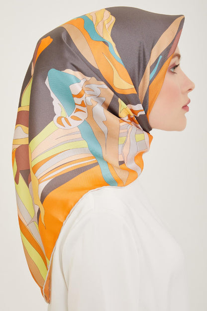 Belli İpek Eşarp - 4017-81 Somon Twill